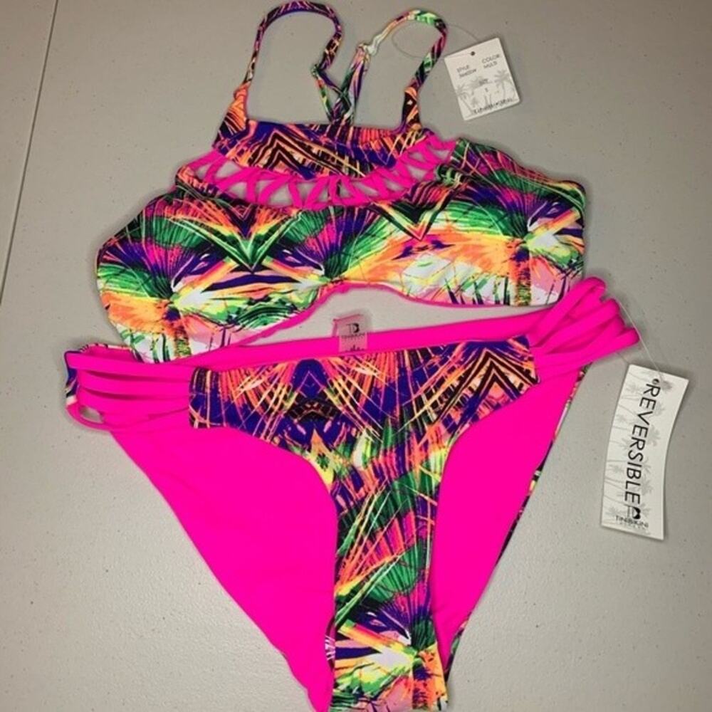 NWT TINIBIKINI REVERSIBLE SWIMSUIT TWO PIECE